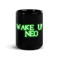 Load image into Gallery viewer, Matrix Wake Up Neo | Glossy Black Mug 11 oz 15 oz
