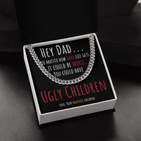 Load image into Gallery viewer, Hey Dad It Could Be Worse | Funny Father&#39;s Day Gift | Cuban Link Chain Message Card
