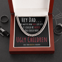 Load image into Gallery viewer, Hey Dad It Could Be Worse | Funny Father&#39;s Day Gift | Cuban Link Chain Message Card

