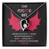 Load image into Gallery viewer, To My PsycHOTic Wife | Gift From Husband To Wife | Necklace Message Card
