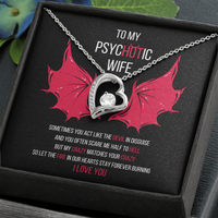 Load image into Gallery viewer, To My PsycHOTic Wife | Gift From Husband To Wife | Necklace Message Card
