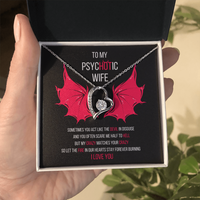 Load image into Gallery viewer, To My PsycHOTic Wife | Gift From Husband To Wife | Necklace Message Card
