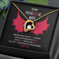 Load image into Gallery viewer, To My PsycHOTic Wife | Gift From Husband To Wife | Necklace Message Card
